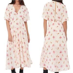 Maje Runge Floral Print Midi Dress Size 34, XS US, Maje 0